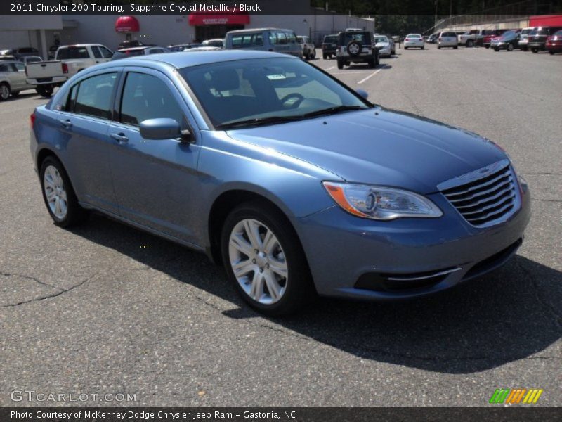 Sapphire Crystal Metallic / Black 2011 Chrysler 200 Touring