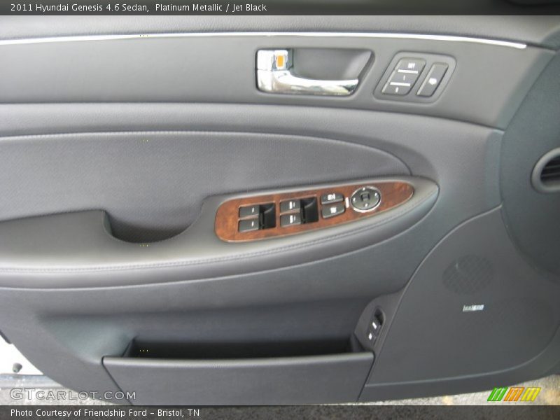 Platinum Metallic / Jet Black 2011 Hyundai Genesis 4.6 Sedan