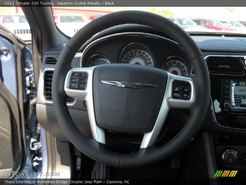 Sapphire Crystal Metallic / Black 2011 Chrysler 200 Touring