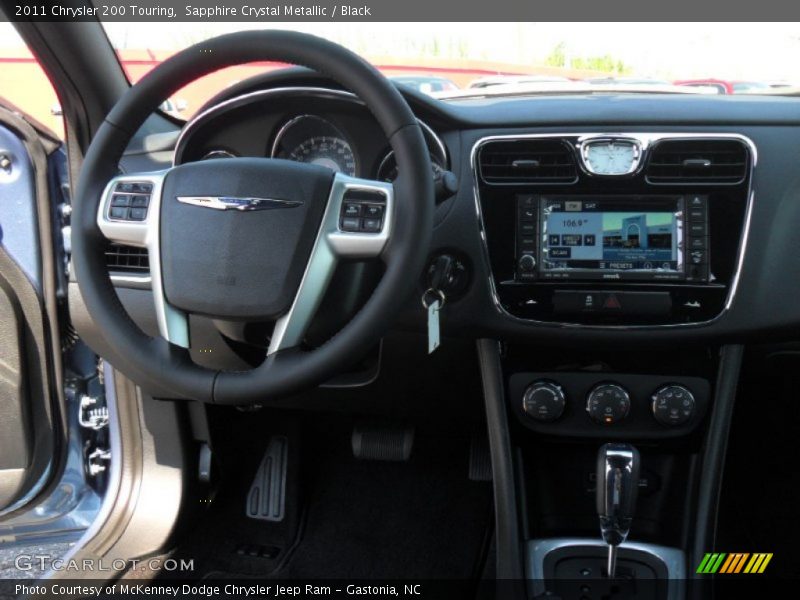 Sapphire Crystal Metallic / Black 2011 Chrysler 200 Touring
