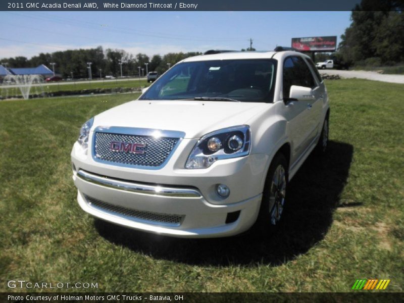 White Diamond Tintcoat / Ebony 2011 GMC Acadia Denali AWD