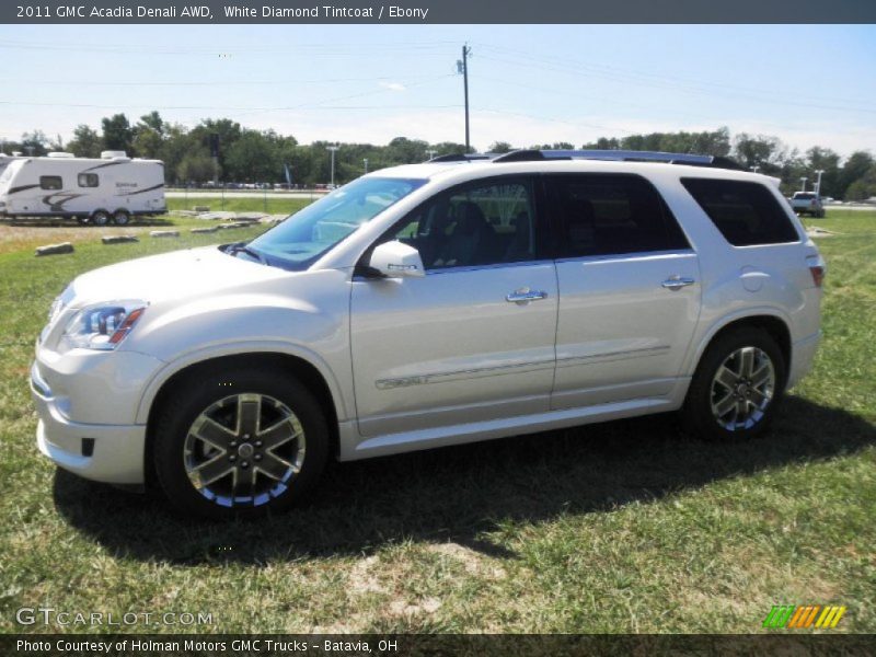White Diamond Tintcoat / Ebony 2011 GMC Acadia Denali AWD