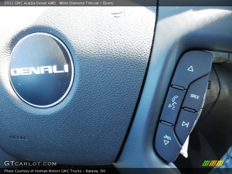 White Diamond Tintcoat / Ebony 2011 GMC Acadia Denali AWD