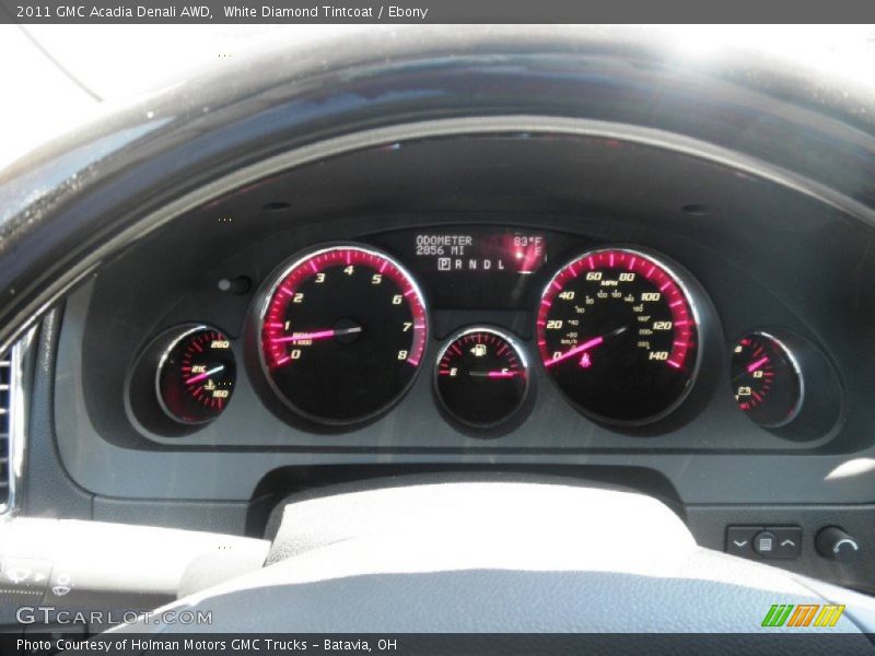 White Diamond Tintcoat / Ebony 2011 GMC Acadia Denali AWD