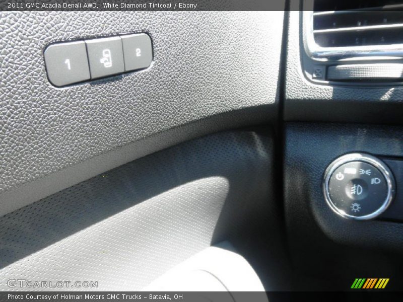 White Diamond Tintcoat / Ebony 2011 GMC Acadia Denali AWD
