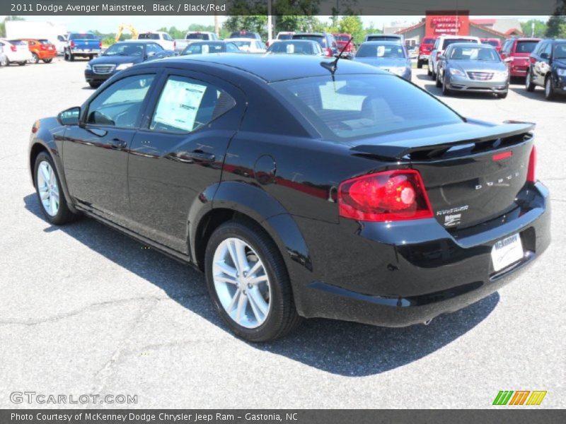 Black / Black/Red 2011 Dodge Avenger Mainstreet
