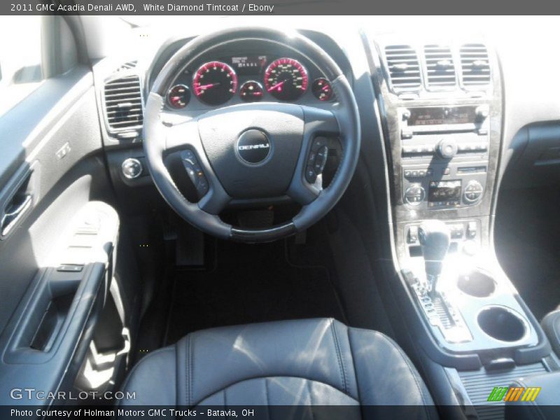 White Diamond Tintcoat / Ebony 2011 GMC Acadia Denali AWD