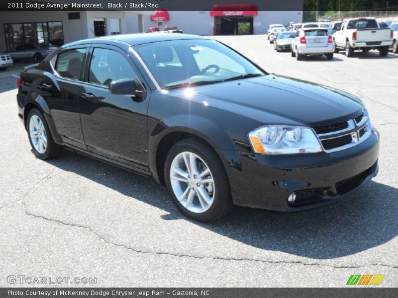 Black / Black/Red 2011 Dodge Avenger Mainstreet