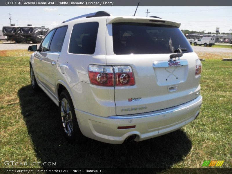 White Diamond Tintcoat / Ebony 2011 GMC Acadia Denali AWD