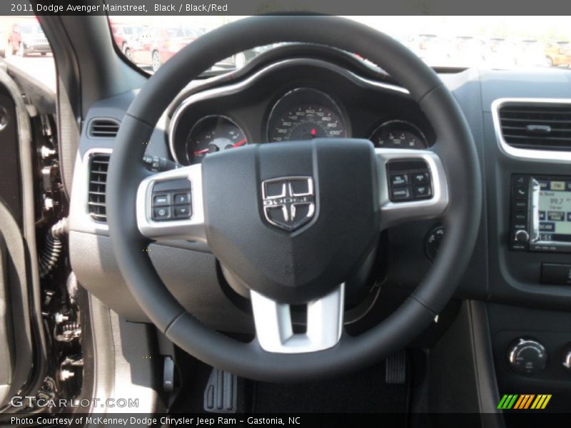 Black / Black/Red 2011 Dodge Avenger Mainstreet