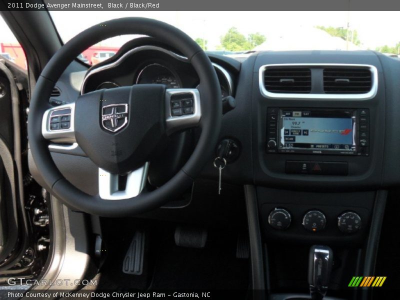 Black / Black/Red 2011 Dodge Avenger Mainstreet