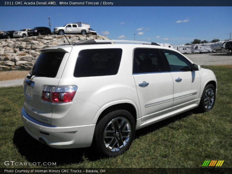 White Diamond Tintcoat / Ebony 2011 GMC Acadia Denali AWD
