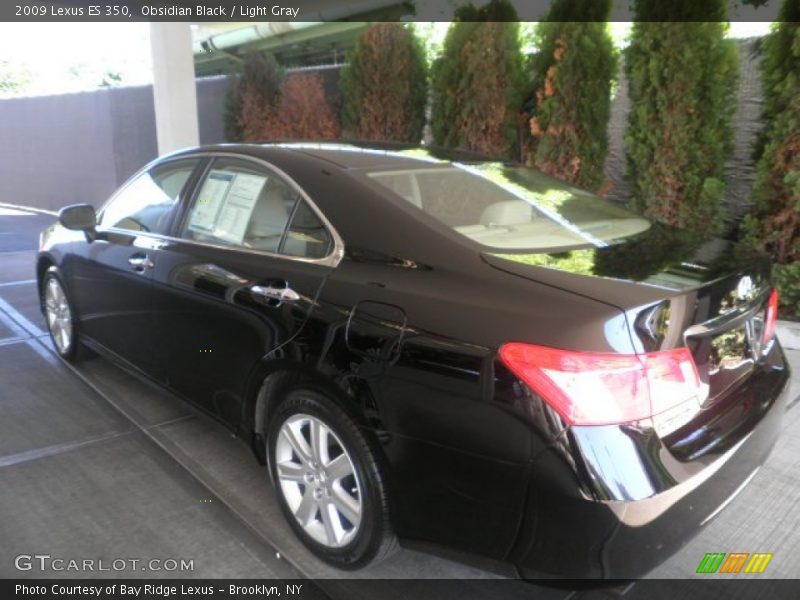 Obsidian Black / Light Gray 2009 Lexus ES 350