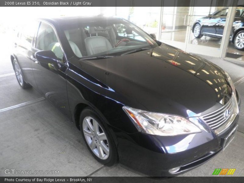 Obsidian Black / Light Gray 2008 Lexus ES 350