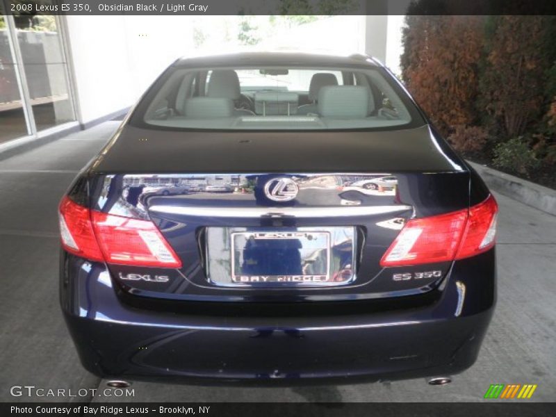Obsidian Black / Light Gray 2008 Lexus ES 350