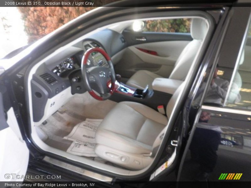 Obsidian Black / Light Gray 2008 Lexus ES 350