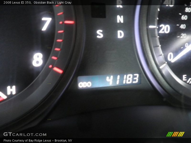 Obsidian Black / Light Gray 2008 Lexus ES 350