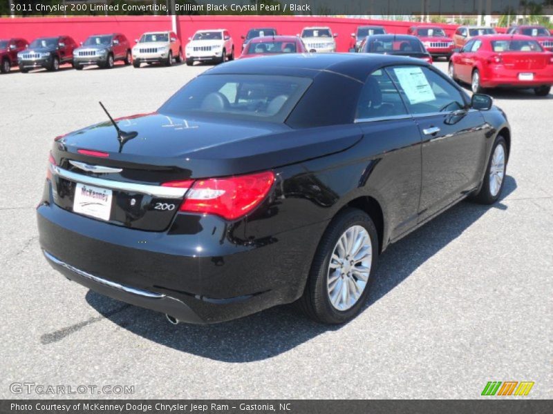 Brilliant Black Crystal Pearl / Black 2011 Chrysler 200 Limited Convertible
