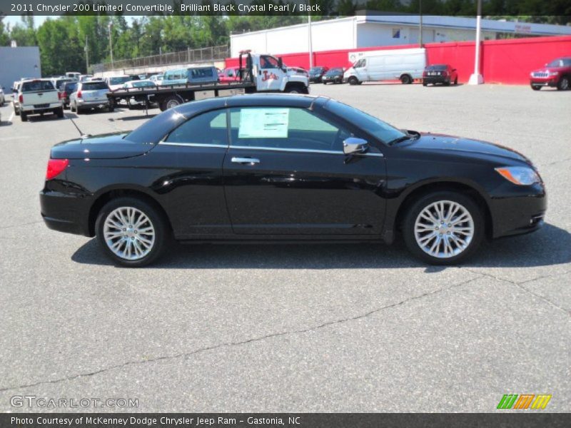 Brilliant Black Crystal Pearl / Black 2011 Chrysler 200 Limited Convertible