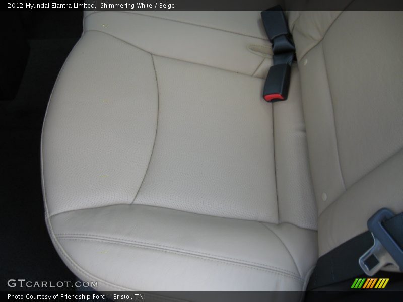 Shimmering White / Beige 2012 Hyundai Elantra Limited