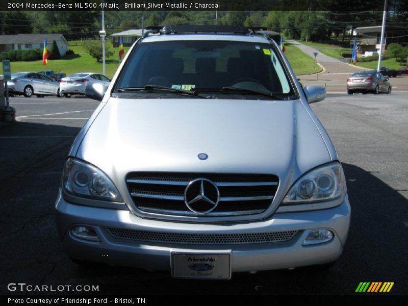 Brilliant Silver Metallic / Charcoal 2004 Mercedes-Benz ML 500 4Matic