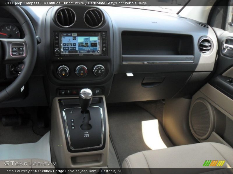 Bright White / Dark Slate Gray/Light Pebble Beige 2011 Jeep Compass 2.4 Latitude