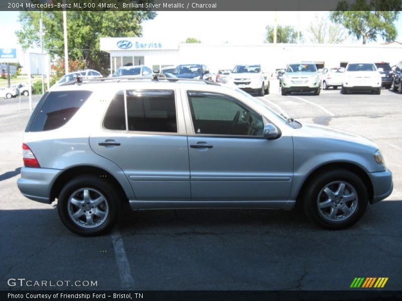 Brilliant Silver Metallic / Charcoal 2004 Mercedes-Benz ML 500 4Matic