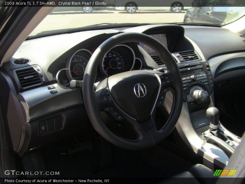 Crystal Black Pearl / Ebony 2009 Acura TL 3.7 SH-AWD