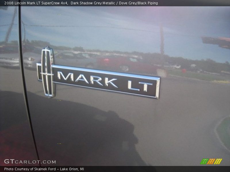 Dark Shadow Grey Metallic / Dove Grey/Black Piping 2008 Lincoln Mark LT SuperCrew 4x4