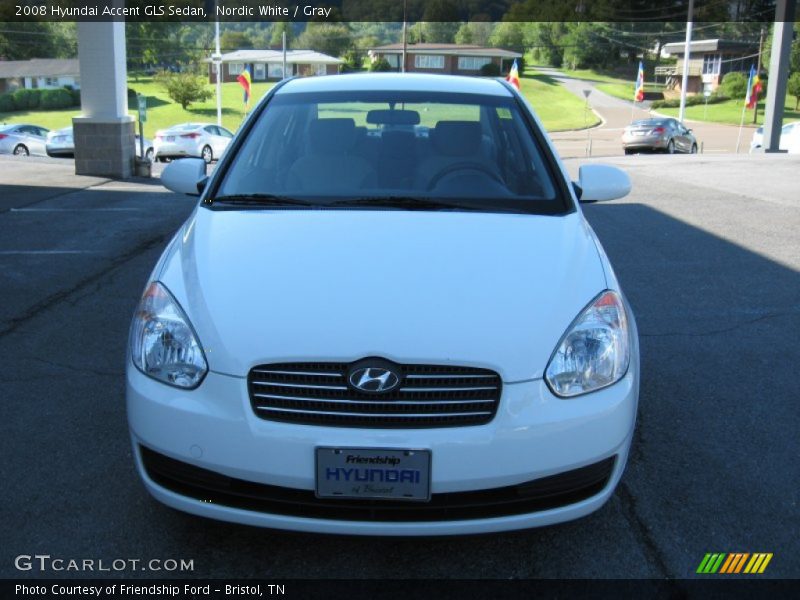 Nordic White / Gray 2008 Hyundai Accent GLS Sedan
