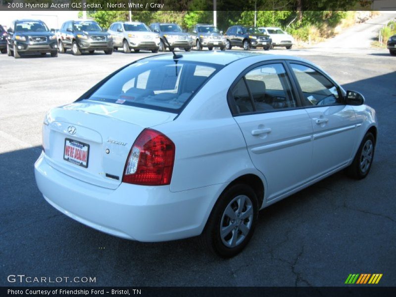 Nordic White / Gray 2008 Hyundai Accent GLS Sedan