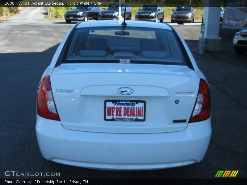 Nordic White / Gray 2008 Hyundai Accent GLS Sedan