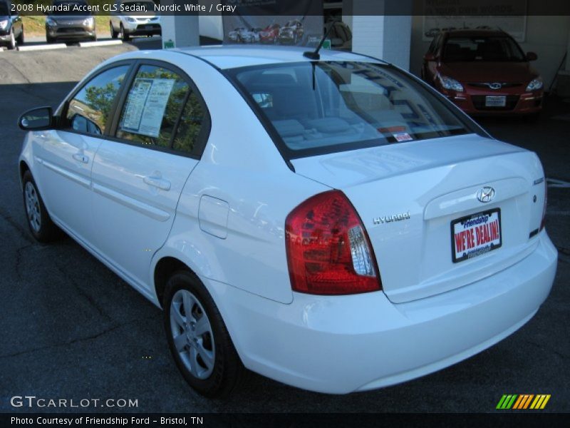 Nordic White / Gray 2008 Hyundai Accent GLS Sedan