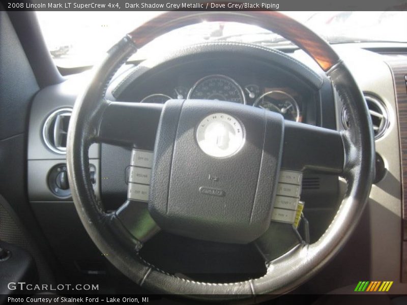 Dark Shadow Grey Metallic / Dove Grey/Black Piping 2008 Lincoln Mark LT SuperCrew 4x4