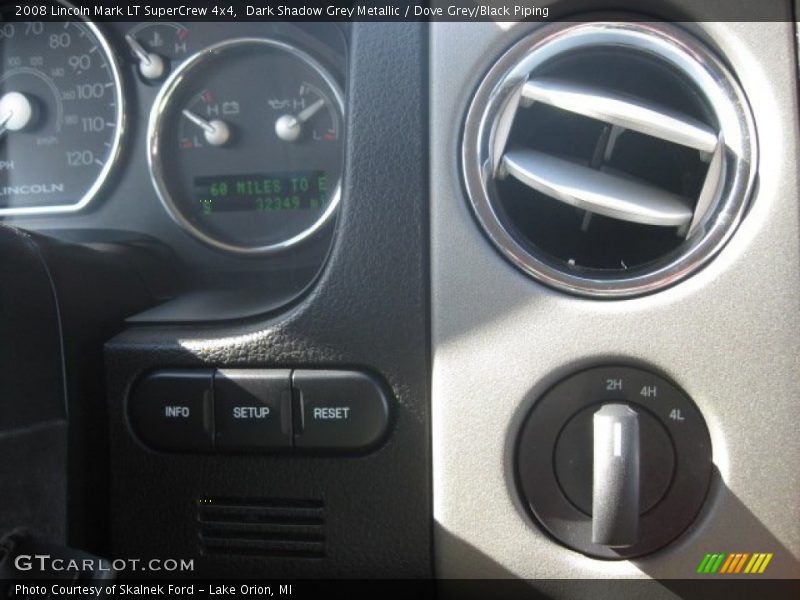 Dark Shadow Grey Metallic / Dove Grey/Black Piping 2008 Lincoln Mark LT SuperCrew 4x4