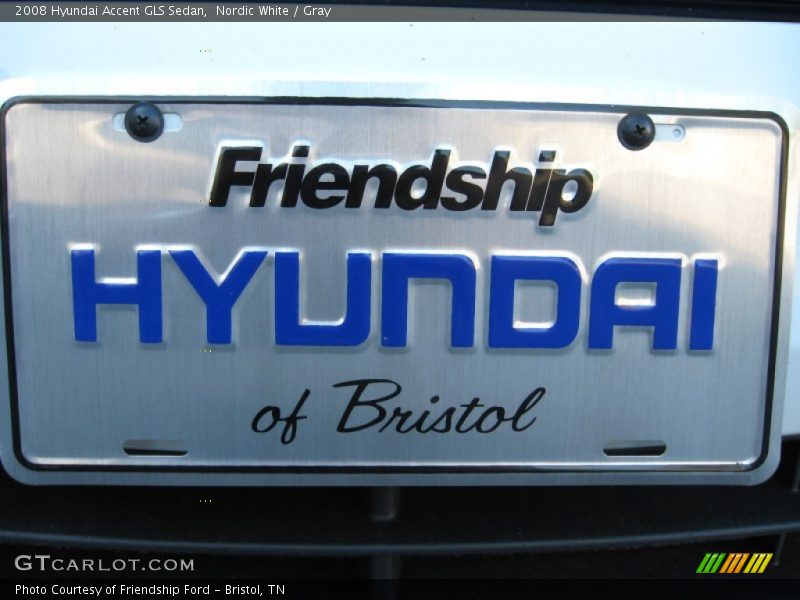 Nordic White / Gray 2008 Hyundai Accent GLS Sedan