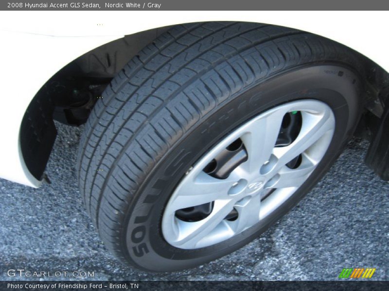 Nordic White / Gray 2008 Hyundai Accent GLS Sedan