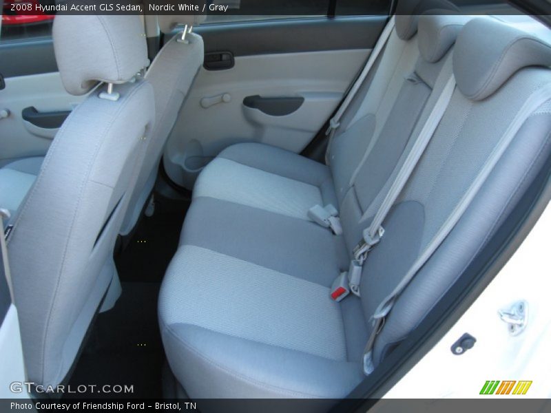 Nordic White / Gray 2008 Hyundai Accent GLS Sedan
