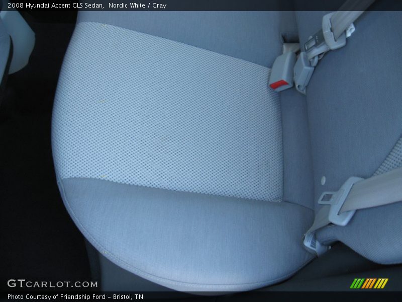 Nordic White / Gray 2008 Hyundai Accent GLS Sedan