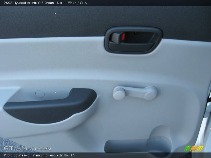 Nordic White / Gray 2008 Hyundai Accent GLS Sedan
