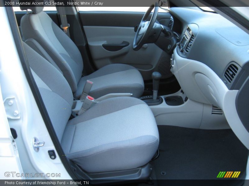 Nordic White / Gray 2008 Hyundai Accent GLS Sedan