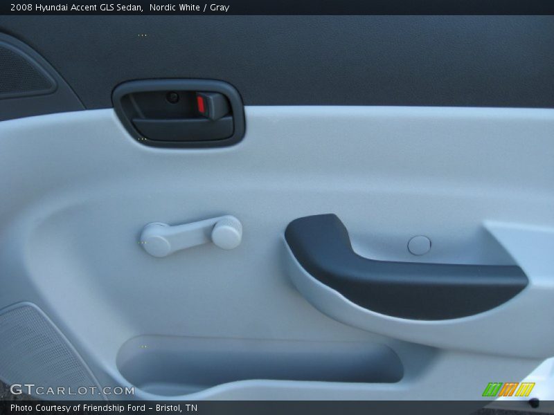Nordic White / Gray 2008 Hyundai Accent GLS Sedan