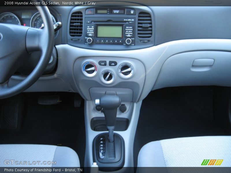 Nordic White / Gray 2008 Hyundai Accent GLS Sedan