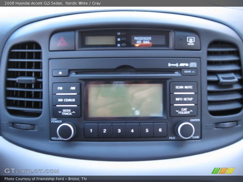 Nordic White / Gray 2008 Hyundai Accent GLS Sedan