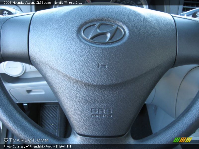 Nordic White / Gray 2008 Hyundai Accent GLS Sedan