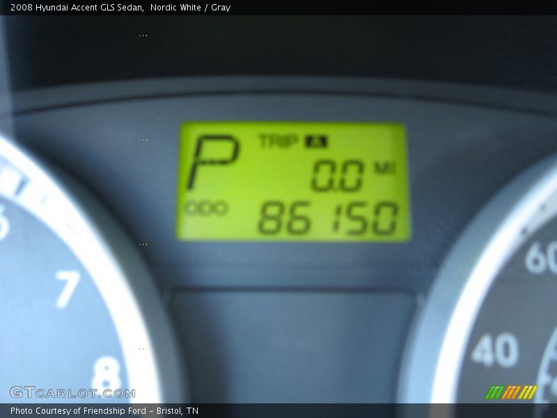 Nordic White / Gray 2008 Hyundai Accent GLS Sedan