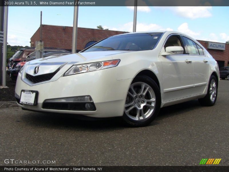 White Diamond Pearl / Parchment 2010 Acura TL 3.5