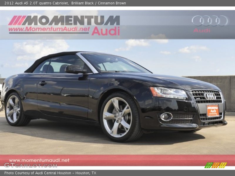 Brilliant Black / Cinnamon Brown 2012 Audi A5 2.0T quattro Cabriolet
