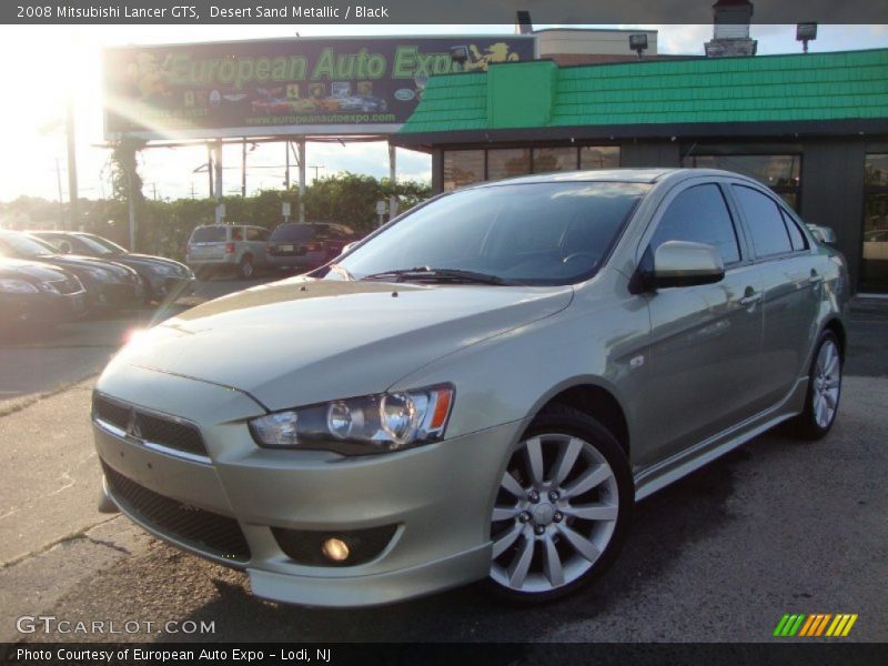 Desert Sand Metallic / Black 2008 Mitsubishi Lancer GTS