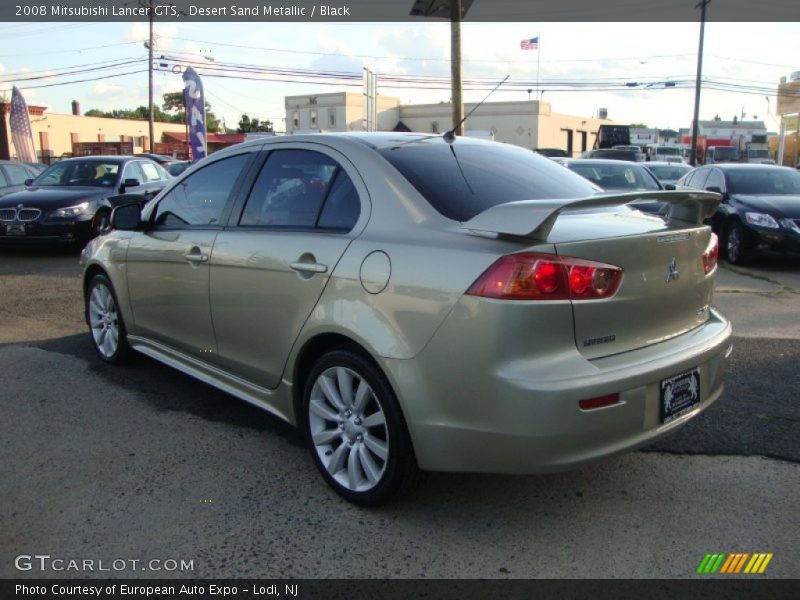 Desert Sand Metallic / Black 2008 Mitsubishi Lancer GTS